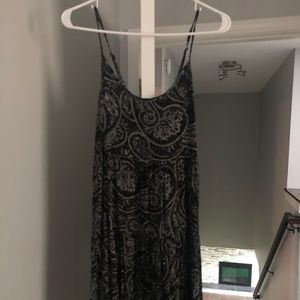 Paisley black thing strap dress or cover up